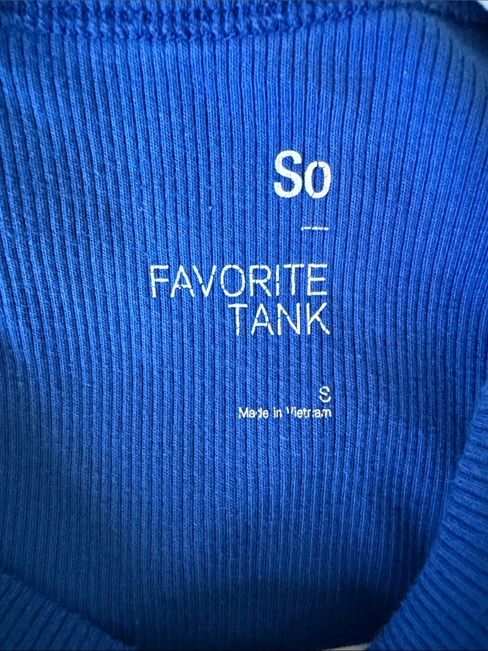 SO Royal Blue Ribbed Tank Top - Picture 3 of 3